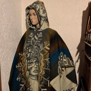 Poncho Indianer Damen Herren